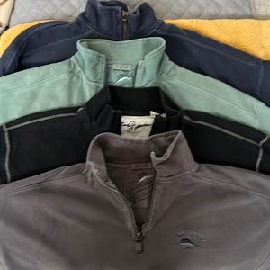 4 tommy bahama quarter zip mens shirts XL